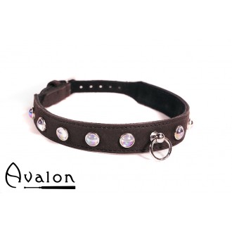 Avalon - DEVOTION - Collar med Blanke Stener og O-ring 
