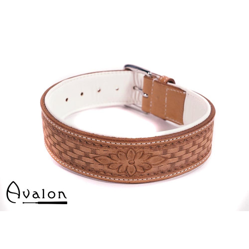 Avalon - JOURNEY - Collar med Nydelig Mønster - Brunt og Hvitt Avalon - JOURNEY - Collar med Nydelig Mønster - Brunt og Hvitt