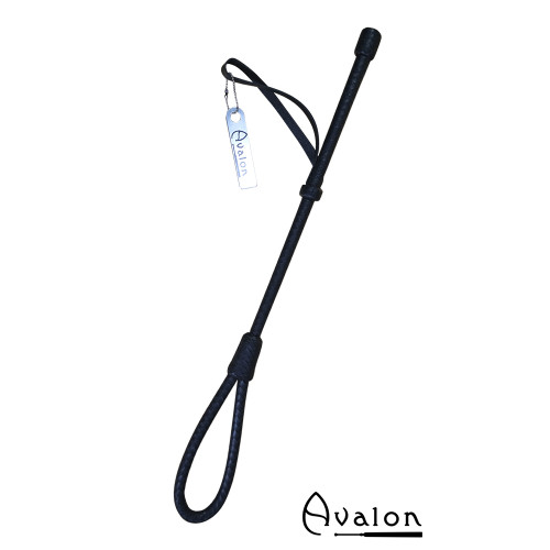 Avalon - INFINITY - Svart Loop Ridepisk i Matt Lær Avalon - INFINITY - Svart Loop Ridepisk i Matt Lær