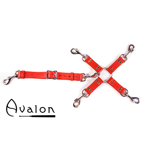 Avalon - SACRED - Hog-tie-sett med 5 deler - Rød