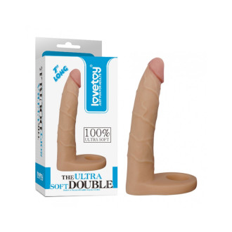 Lovetoys - The ultra soft double 7" - Dildo for dobbelpenetrering
