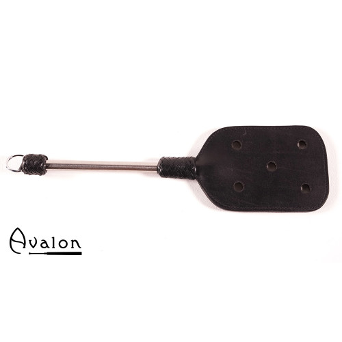 Avalon - OBERON - Spencer Paddle med hull og metallhåndtak med D-ring - Sort Avalon - OBERON - Spencer Paddle med hull og metallhåndtak med D-ring - Sort