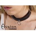 Avalon - SECRET - Collar med blank overflate og O-ring - Sort 
