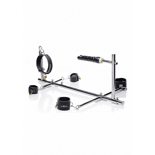 Imprisoned Metal Stockade with Dildo - Bondagemøbel Imprisoned Metal Stockade with Dildo - Bondagemøbel