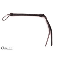 Avalon - HOUND - Svart flettet Pisk med Bøybar Tupp