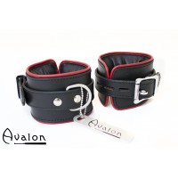 Avalon - ALCHEMY - Polstrede Håndcuffs - Sort og Rødt