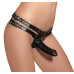 ZADO - Leather String - Strap-on lærtruse med tre dildoer
