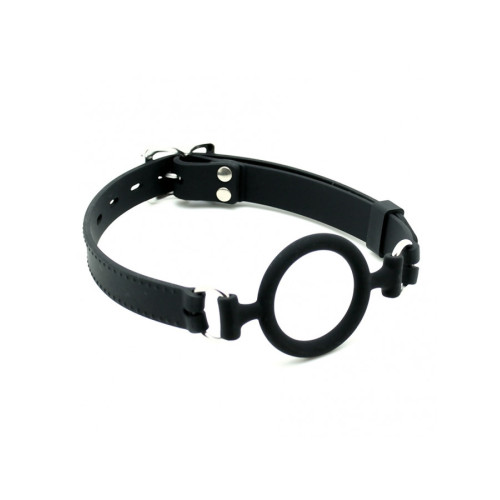 Rimba - Åpen O-ring gag i silikon - sort