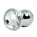 BQS - Buttplug i metall med Krystall - Klar - Large BQS - Buttplug i metall med Krystall - Klar - Large