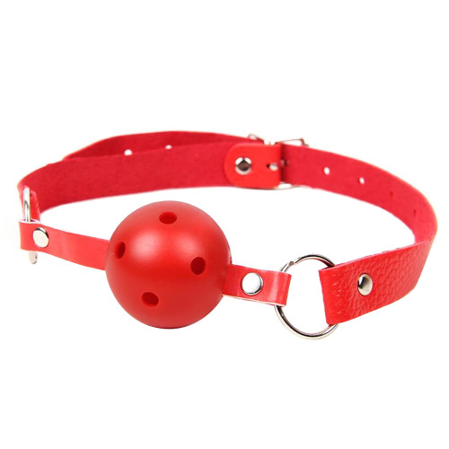 BQS - Ballgag med pustehull - Rød BQS - Ballgag med pustehull - Rød