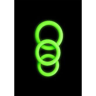 Ouch! Penisring 3pk - Glow in the dark 