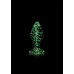 Ouch! Glass Buttplug - Glow in the Dark - Medium Ouch! Glass Buttplug - Glow in the Dark - Medium