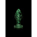 Ouch! Glass Buttplug - Glow in the Dark - Large Ouch! Glass Buttplug - Glow in the Dark - Large