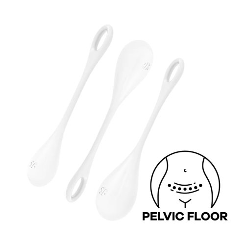 Satisfyer - Yoni Power 1 - Vaginakule Sett - Hvit Satisfyer - Yoni Power 1 - Vaginakule Sett - Hvit