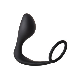 FantASStic - Buttplugg med Penisring - Sort