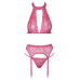 Cottelli Lingerie - Undertøysett med overdel og hofteholder - Rosa Cottelli Lingerie - Undertøysett med overdel og hofteholder - Rosa