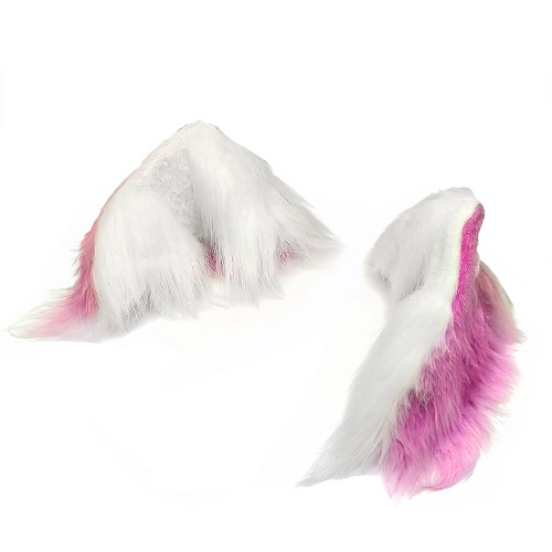 BQS - Ører - Rosa og hvit 