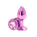 BQS - Rosa buttplug med rosa krystall - Small BQS - Rosa buttplug med rosa krystall - Small
