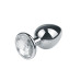 BQS - Buttplugg i metall med blank krystall - Medium BQS - Buttplugg i metall med blank krystall - Medium