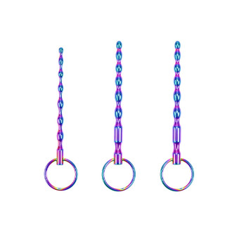 BQS - Penispluggsett 3 pk - Regnbue