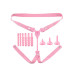 BQS - Rosa Kyskhetsbelte med Utskiftbare Penisplugger og Hetter