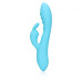 Loveline - Ribbed Ultra Soft Silicone Rabbit Vibrator - Turkis Loveline - Ribbed Ultra Soft Silicone Rabbit Vibrator - Turkis