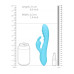 Loveline - Ribbed Ultra Soft Silicone Rabbit Vibrator - Turkis Loveline - Ribbed Ultra Soft Silicone Rabbit Vibrator - Turkis