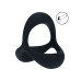 Levelz - Tri Ergo - Silikon Tri Penisring - Sort