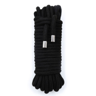 BDSM Rope - Bondage Tau - Bomull - 20 meter - Sort