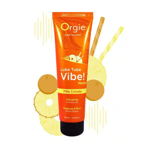 Orgie - Lube Tube VIBE! - Medium - Piña Colada - 100ml Orgie - Lube Tube VIBE! - Medium - Piña Colada - 100ml