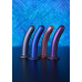 OUCH! - Smooth Silicone - Enkel dildo med sugekopp - Gun Metall