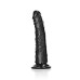 RealRock - Slim Realistic Dildo med sugekopp - 6" / 15,5 cm  - Sort 
