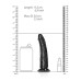 RealRock - Slim Realistic Dildo med sugekopp - 6" / 15,5 cm  - Sort 