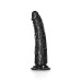 RealRock - Slim Realistic Dildo med sugekopp - 6" / 15,5 cm  - Sort 