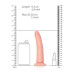 RealRock - Slim Realistic Dildo med sugekopp - 6" / 15,5 cm  - Lys hudfarge
