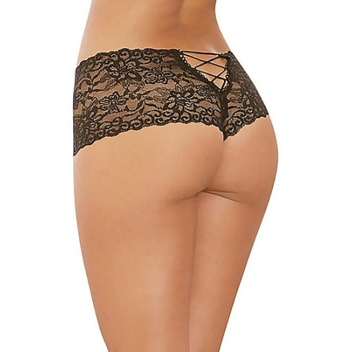 Dreamgirl - Truse med fransk åpning - Sort Dreamgirl - Truse med fransk åpning - Sort