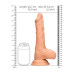 RealRock - Dildo med pung - 10" / 27 cm - Lys hudfarge RealRock - Dildo med pung - 10" / 27 cm - Lys hudfarge