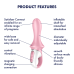 Satisfyer - Pump Booty 5+ Connect App - Oppblåsbar Analvibrator Rosa