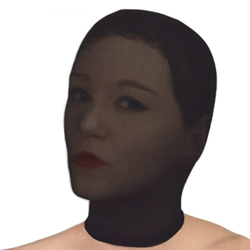 Gjennomsiktig sort hodemaske