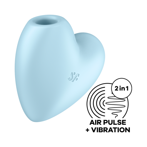 Satisfyer - Cutie Heart - Trykkbølgestimulator med Vibrasjoner  - Blå