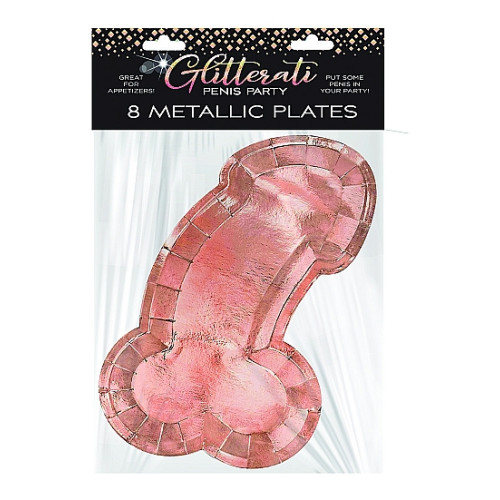 LITTLE GENIE - Glitterati Penis Rose Gold - 8 pk fat LITTLE GENIE - Glitterati Penis Rose Gold - 8 pk fat