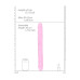 Realrock – Crystal Clear – Realistisk Dobbeldildo – Rosa - 45 cm