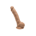Silexd - Silikon Dildo med Pung - Model 1 - 7" - Lys Hudfarge