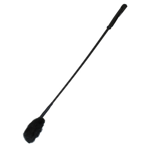 Avalon - Unicorn - Ridepisk med pels flipp - Sort