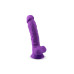 Silexd - Silikon Dildo med Pung - Model 1 - 7" - Lilla 