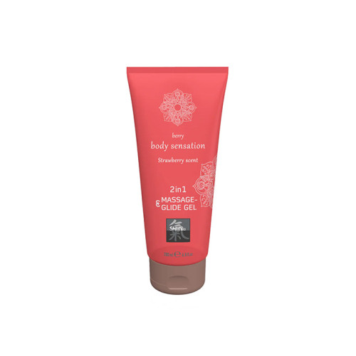 HOT - Shiatsu - Massasje og Glidemiddel - Jordbær