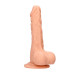 RealRock - Dildo med pung - 7" / 17 cm - Lys Hudfarge
