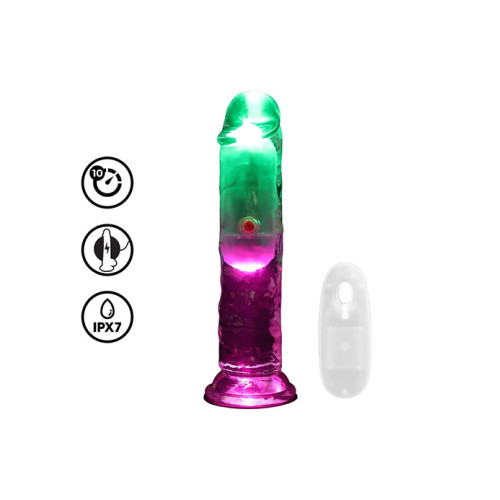 Realrock - Oppladbar vibrator uten pung - LED lys - 6"