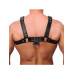Red Leather - Harness i lær - Sort L/XL