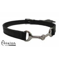 Avalon - Bit - Svart Collar med sølvfarget bitt